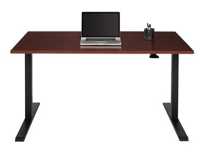 

Realspace® Magellan Pneumatic Sit-Stand Height-Adjustable Desk, Classic Cherry