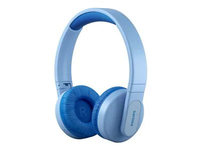 

Philips K4206 Kids Wireless On-Ear Headphones, Bluetooth + Cable Connection, 85dB Limit for Safer Hearing, up to 28 Hours Play time, Parental Controls Available via Philips Headphones - Blue