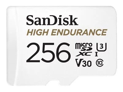 Carte Mémoire Microsdxc High Endurance 100 Mo/s 256 Go De Sandisk