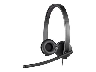Logitech H570e Stereo Wired Headset with Noise-Cancelling Microphone - Black