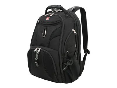 SwissGear 1900 ScanSmart Backpack for Laptops up to 17 inches - Black/Silver