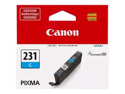 Canon Genuine Ink CLI-231 for PIXMA TS8820 Inkjet Printer - Cyan