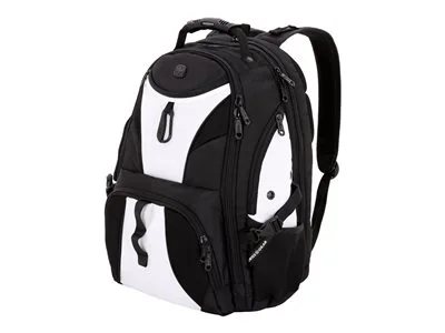 SwissGear 1900 Laptop Backpack for Laptops up to 17 Inches - Black/White