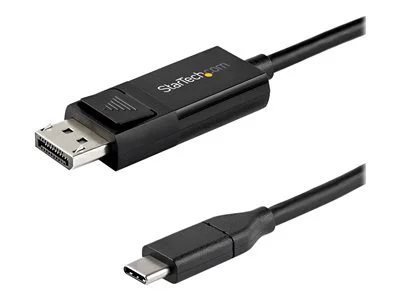 StarTech.com USB-C to DP 1.4 Bi Directional Adapter Cable, 2m/6.6 ft - Black