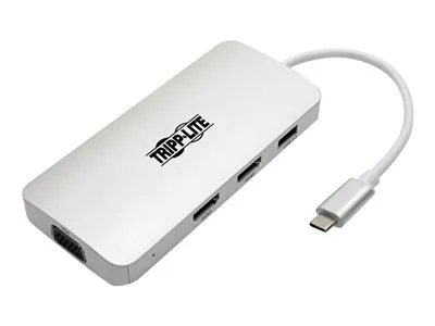 

Tripp Lite USB C Docking Station w/ USB-A Hub, x2 HDMI, PD Charging 1080p @ 60Hz, Portable, Thunderbolt 3 Silver