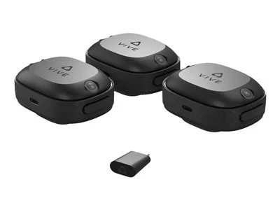 HTC VIVE Ultimate Tracker 3 Pack + Dongle - Full-Body Tracking for VR