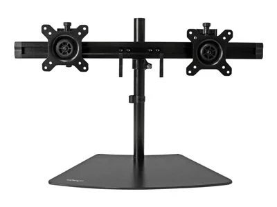 StarTech.com Horizontal Dual-Monitor Stand - For up to 70cm/24 inch Monitors (17.6lb/8kg) - Black