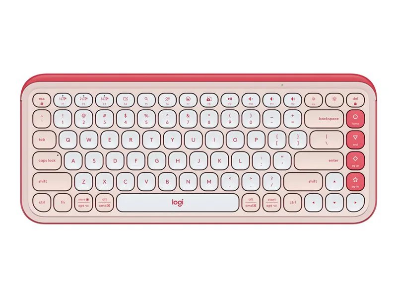 Logitech POP Icon Keys Bluetooth Keyboard - Rose & Off-White