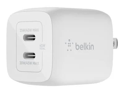 

Belkin BoostCharge Pro Dual USB-C GaN 45W Wall Charger - White