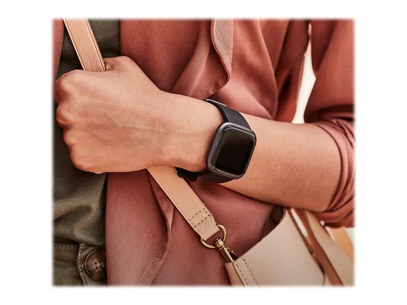 Fitbit Versa 2 Health & Fitness Smartwatch - Black/Carbon Aluminum 