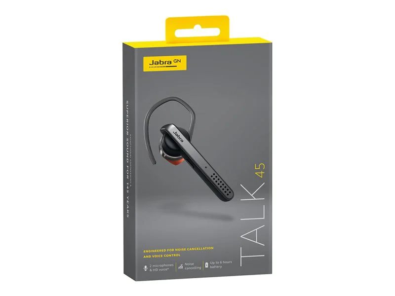 Jabra Talk 45 Mono Bluetooth Headset - Gray/Red | 78011600 | Lenovo US