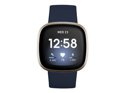 

Fitbit Versa 3 Smartwatch with Band - Midnight/Soft Gold