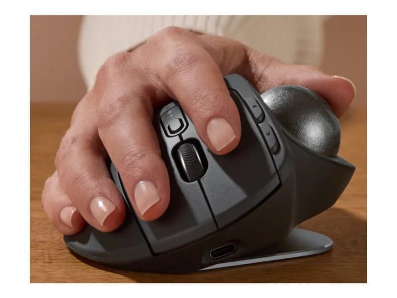 Logitech MX ERGO S Plus Wireless Ergonomic Trackball Mouse