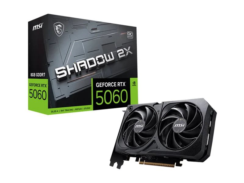 グラフィックボード・グラボ・ビデオカード MSI GEFORCE RTX5060 8GB MSi GeForce RTX™ 5060 8G SHADOW 2X OC Gaming Graphics Card
