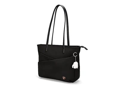 バッグ naviverse Lucy tote bag black Effortless Elegance: Swissdigital's Black Katy Rose NG Tote