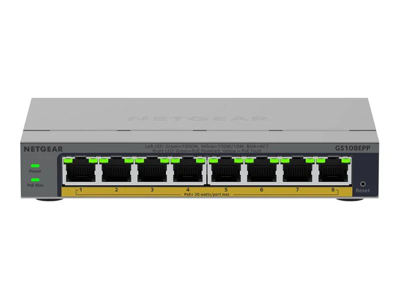 Netgear 8-Port High-Power PoE+ Gigabit Ethernet Easy Smart Managed