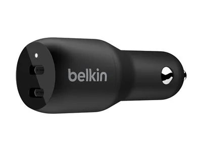 

Belkin BoostCharge 36W Dual USB-C Car Charger with PPS Charging and Power Delivery 2 - Black