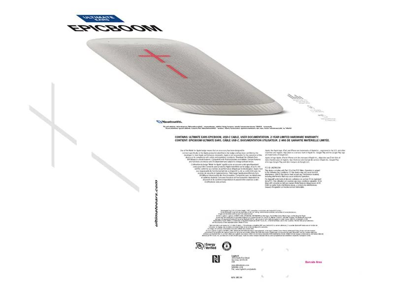 Ultimate Ears Epic Boom: Cotton White Speaker. | 78520155 | Lenovo US