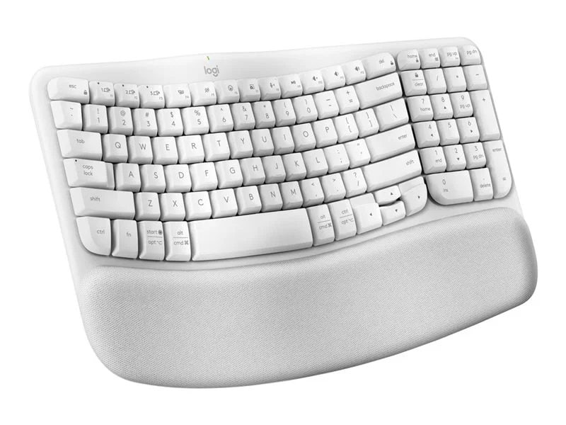 Effortless Typing: Logitech Wave Keys Keyboard - Off-White