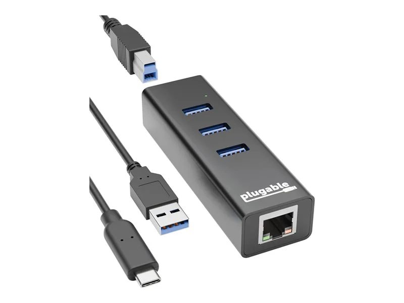 Plugable USB 3.0 3-Port Hub with Gigabit Ethernet - Thumbnail 5