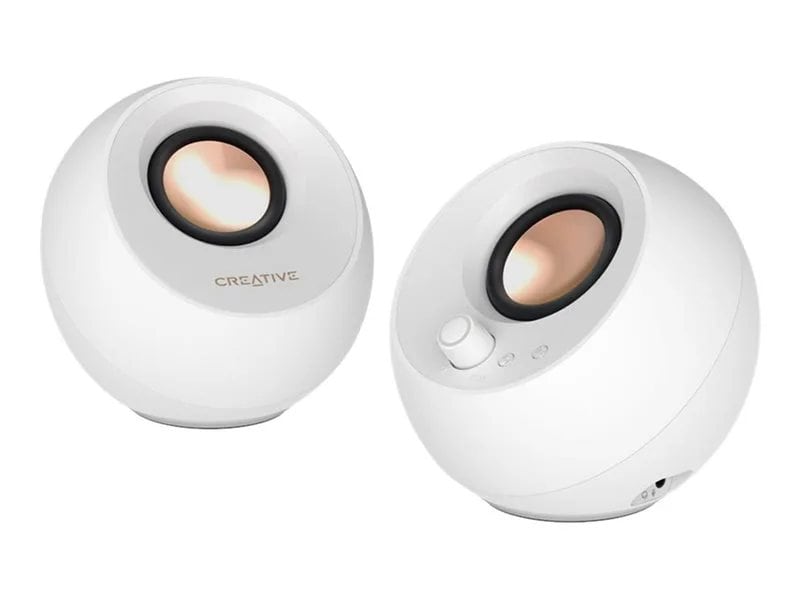 Creative Labs Pebble Pro 2.0 Bluetooth Desktop Speakers - White