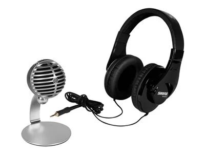 

Shure Mobile Recording Kit with SRH240A Headphones and MV5 Microphone - Grey/Black