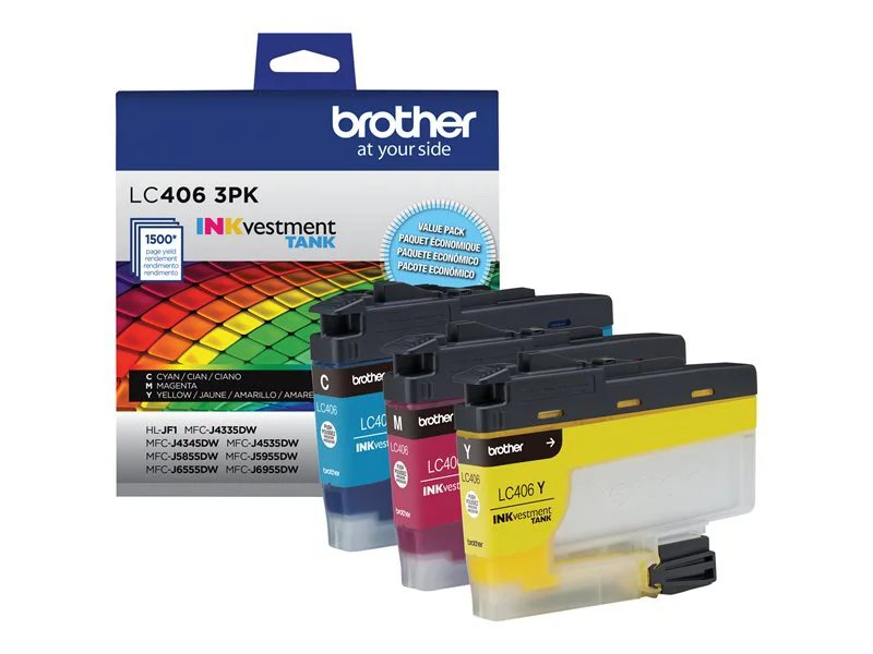 Brother LC4063PKS Standard Yield Color Ink Cartridge 3 Pack (1