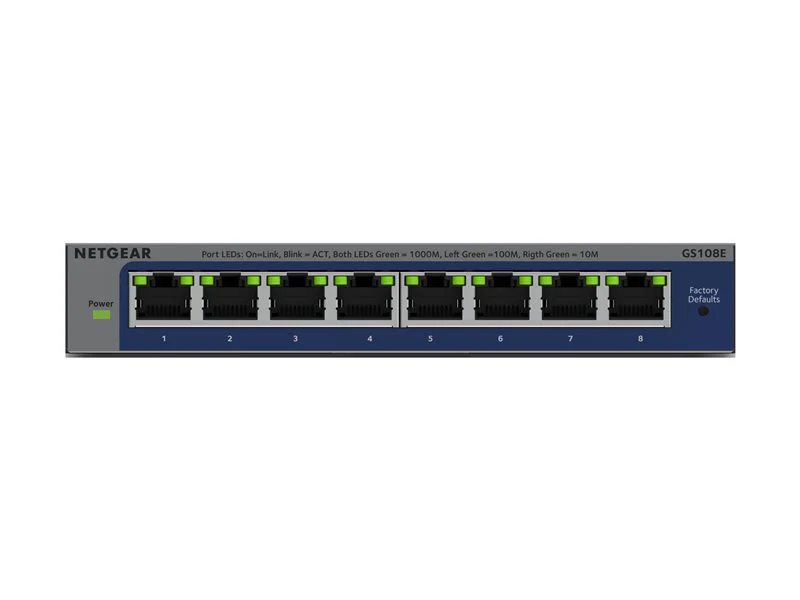 Netgear 8-Port Gigabit Ethernet Easy Smart Managed Switch