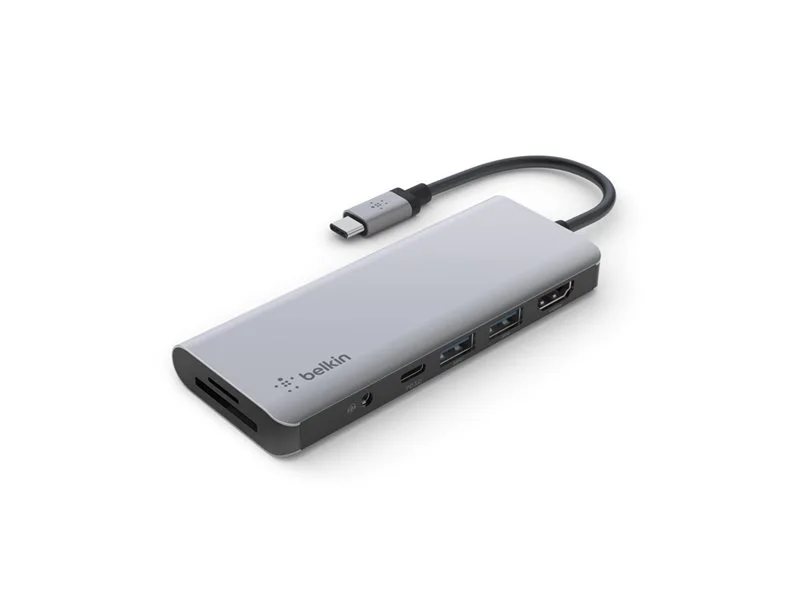Belkin CONNECT 7-in-1 multiport hub adapter - USB-C - HDMI