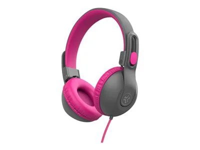 JLab JBuddies Studio 2 Wired Kids Headphones with Microphone - Gray/Pink