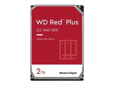 

WD Red Plus 2TB NAS Internal Hard Drive HDD - 5400 RPM, SATA 6 Gb/s, CMR, 64 MB Cache, 3.5"