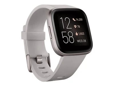 

Fitbit Versa 2 Health & Fitness Smartwatch - Stone/Mist Gray Aluminum