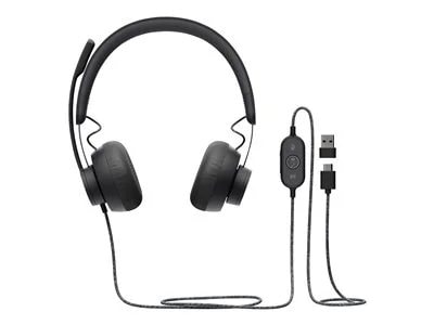 Photos - Headphones Logitech Zone Wired Noise Cancelling Headset - for Microsoft Teams - heads 