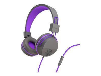 JLab JBuddies Studio Wired Headphones - Gray/Purple
