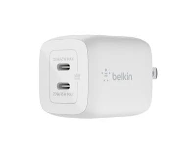 Belkin BoostCharge Pro Dual USB-C GaN 45W Wall Charger - White - image 7