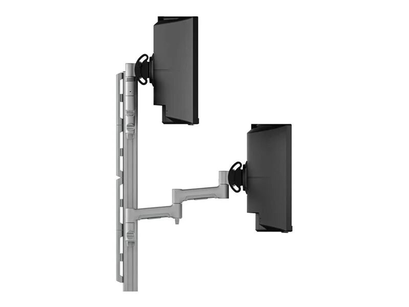 Atdec AWMS-2-46H75-H-S Heavy-Duty Dual Monitor Arm Mount - Silver - image 2