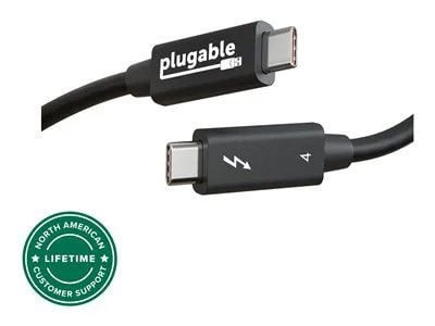 Plugable Thunderbolt 4 Cable [Thunderbolt Certified] 3.3ft/1m USB4 Cable with 100W Charging