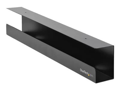 StarTech.com Under Desk Cable Management Tray - Office/Standing Desk Cable Tray Organizer - Desk/Table Mount Holder for Cords/Wire/Power Strip - Computer Cable Manager - 23-1/2"L x 4-1/2"D
