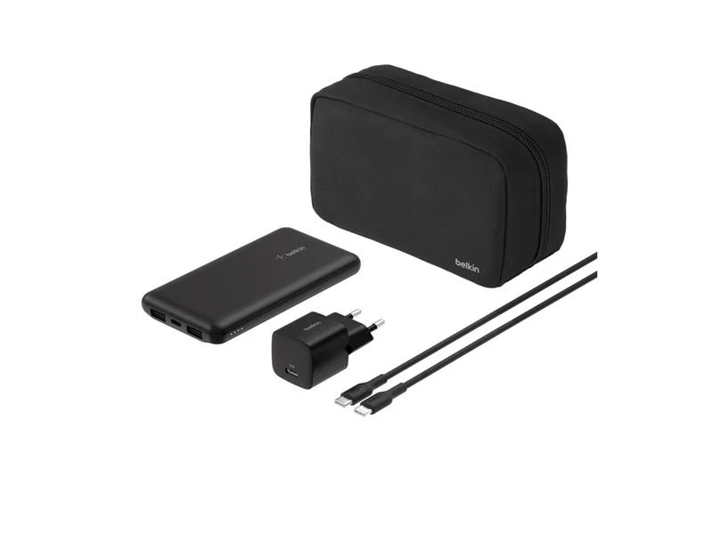 Belkin BoostCharge 10K USB-A & USB-C Power Bank, 15W - Black