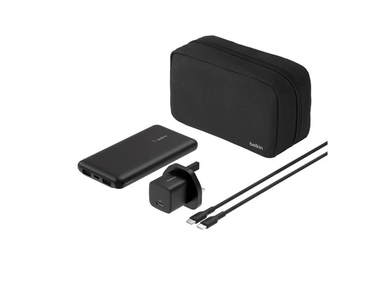 Belkin BoostCharge 10K USB-A & USB-C Power Bank, 15W - Black