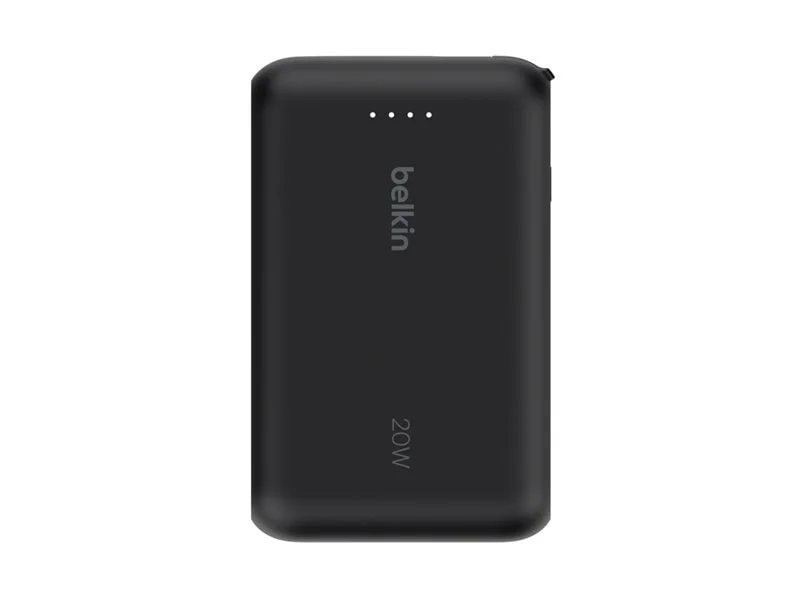 Belkin BoostCharge Power Bank 10K with Integrated Cable - Black