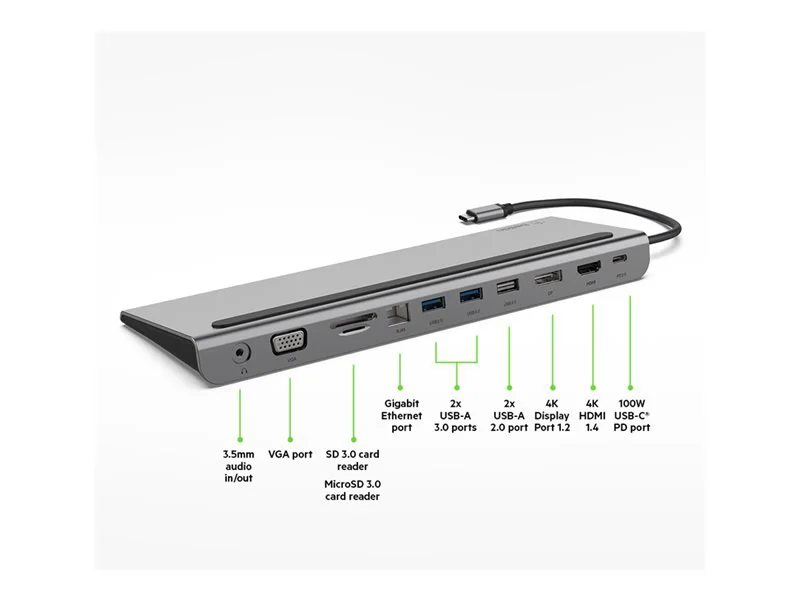 Belkin CONNECT 11-in-1 multiport dock - USB-C - VGA, HDMI, DP