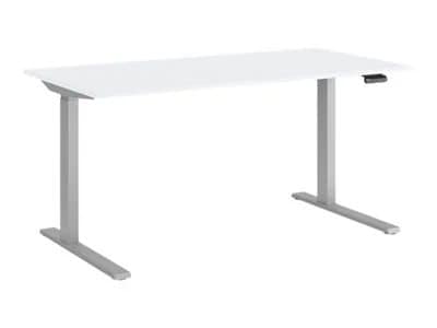 

Humanscale eFloat Go 2.0 Sit/Standing Desk with Electric Height Adjustment - White with Silver Base