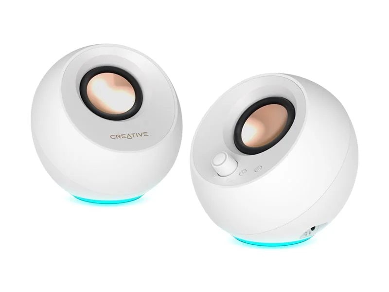Creative Labs Pebble Pro 2.0 Portable Bluetooth Speaker - White