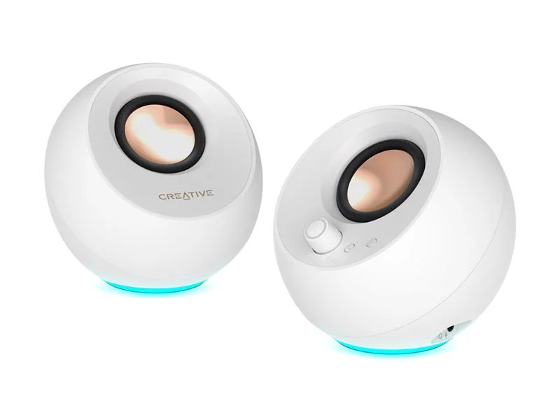 Creative Labs Pebble Pro 2.0 Portable Bluetooth Speaker - White