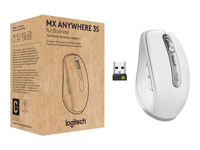 

Logitech MX Anywhere 3S Bluetooth Wireless Mouse for Business, Brown Box - Pale Grey