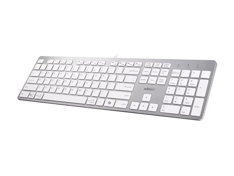 Adesso EasyTouch 730 Keyboard with CoPilot AI Hotkey - White - image 3