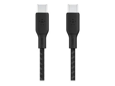 

Belkin BoostCharge USB-C to USB-C Braided Cable with 100W Power Delivery, 6.6 ft - Black