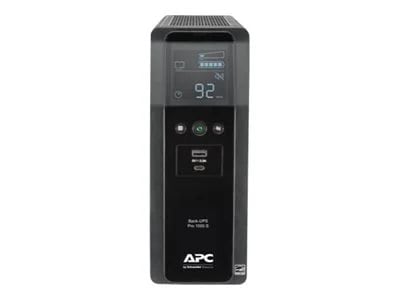 

APC Back-UPS Pro 1000S, 1000VA, 120V, Sinewave, AVR, LCD, 2 USB charging ports, 10 NEMA outlets (4 surge)