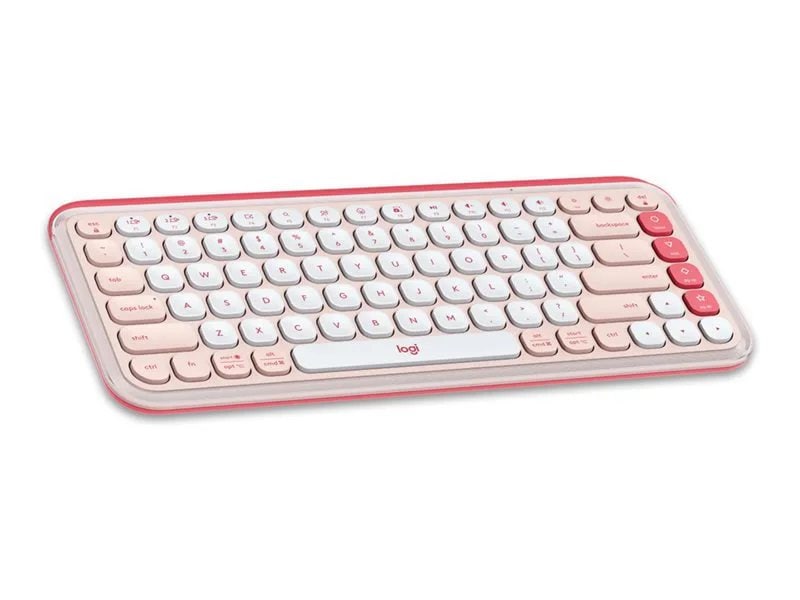 Logitech POP Icon Keys Bluetooth Keyboard - Rose & Off-White